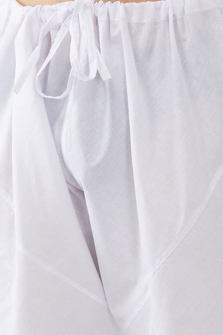 VASTRAMAY Lavender Woven Jacket With White Kurta and Pyjama Baap Beta Set